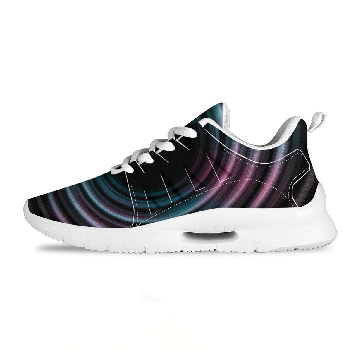 Tunnel Lights Teal And Pink Print Tennis Shoes-grizzshop
