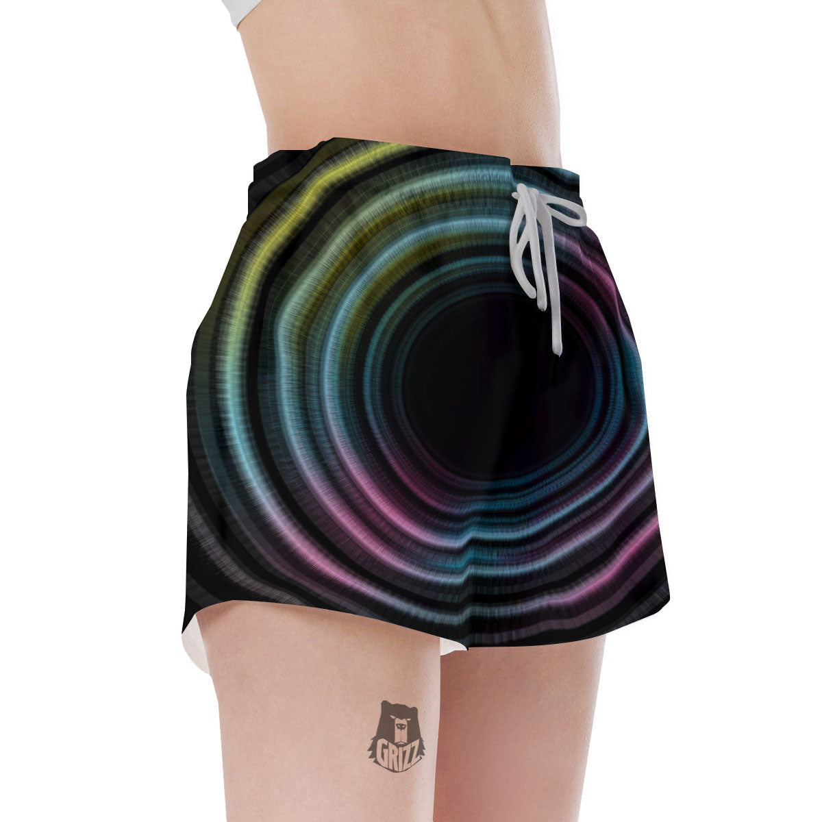 Tunnel Lights Teal And Pink Print Women's Shorts-grizzshop