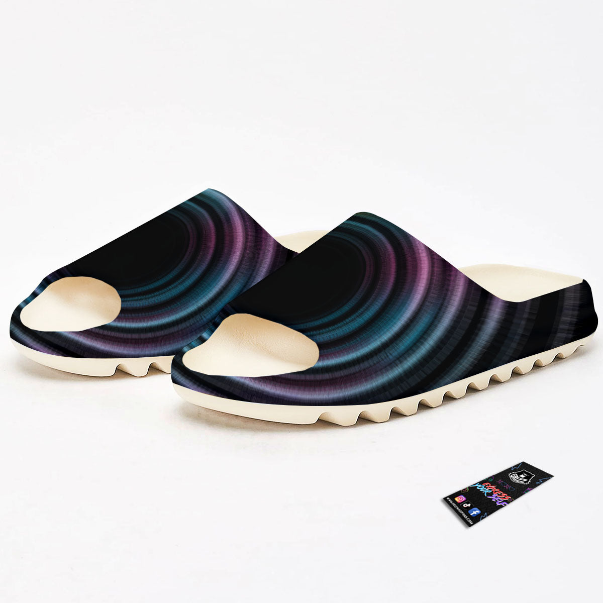 Tunnel Lights Teal And Pink Print Sandals-grizzshop