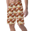 Turkey Thankgiving Pattern Print Men's Shorts-grizzshop