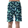 Turquoise Butterfly Print Men's Shorts-grizzshop