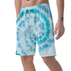 Turquoise Tie Dye Men's Shorts-grizzshop