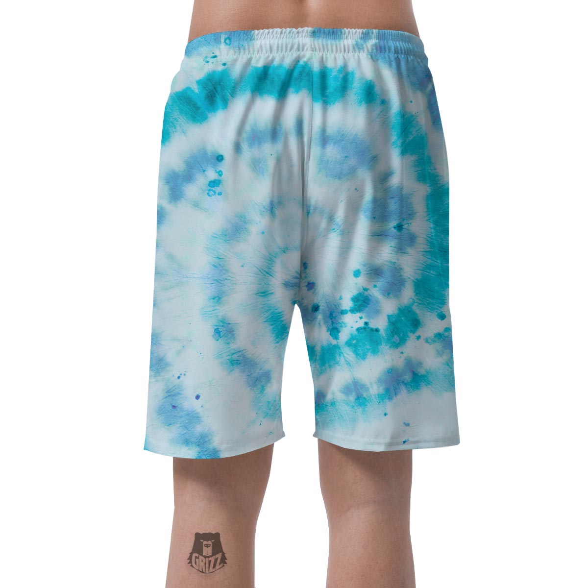 Turquoise Tie Dye Men's Shorts-grizzshop