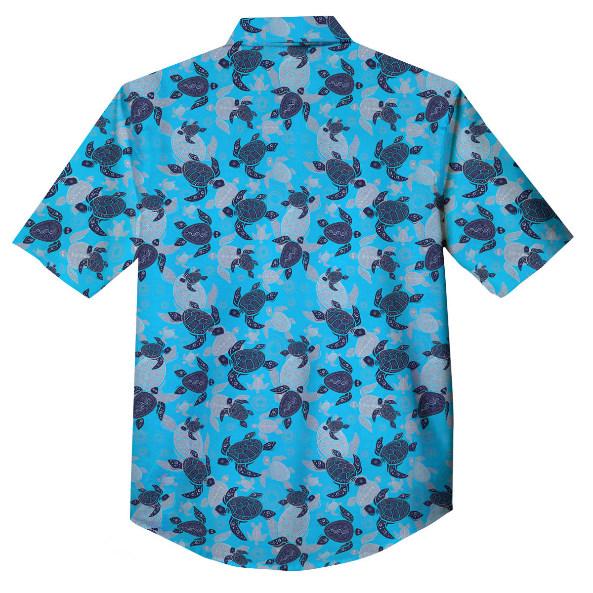 Turtle Blue Sea Print Pattern Button Up Shirt-grizzshop