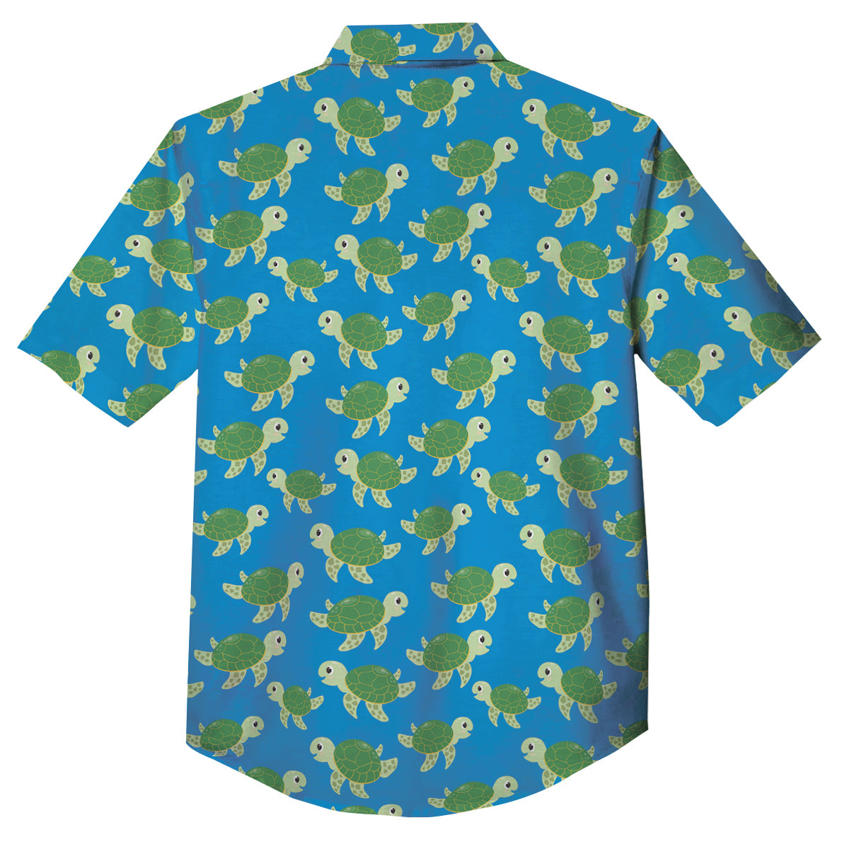Turtle Cartoon Print Pattern Button Up Shirt-grizzshop