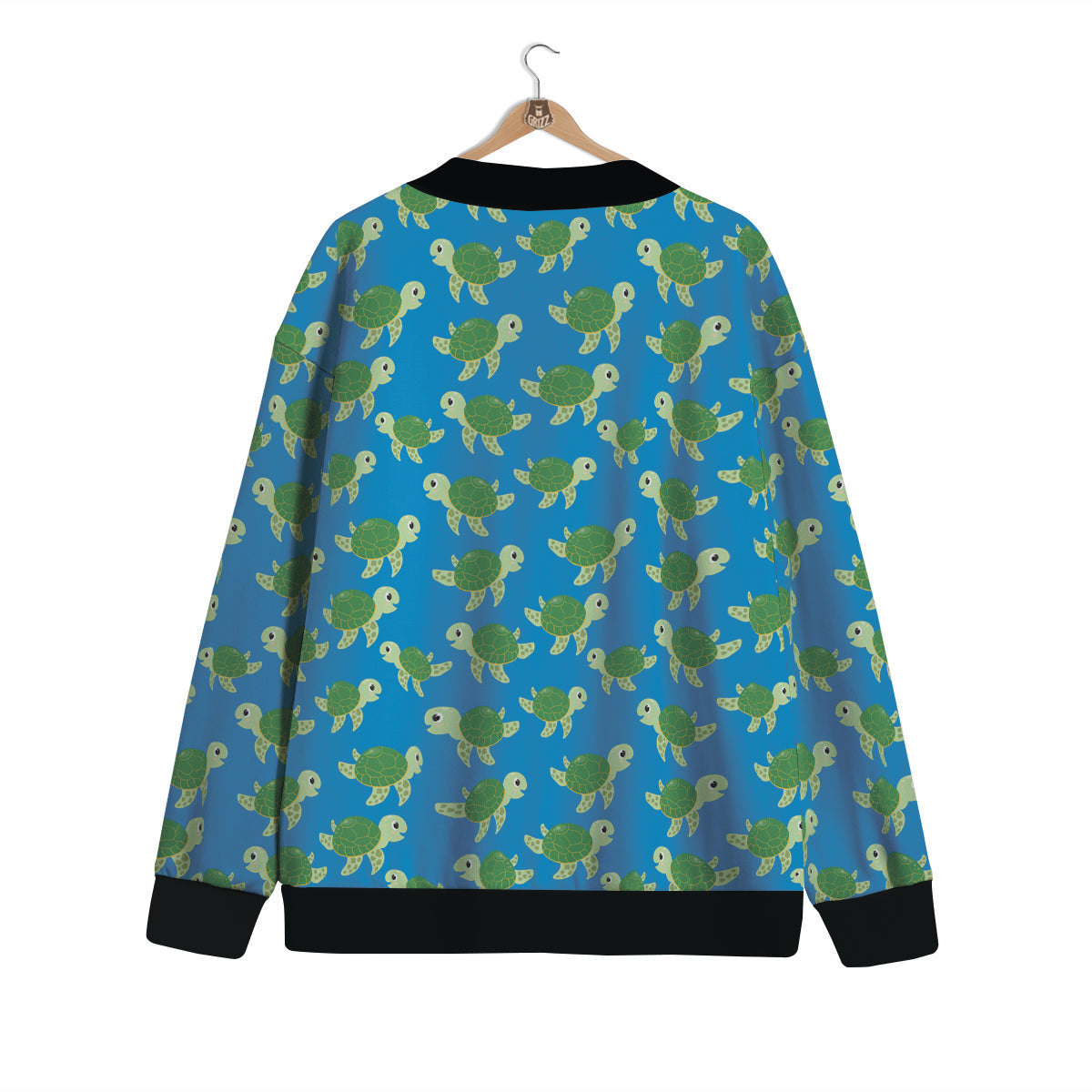 Turtle Cartoon Print Pattern Cardigan-grizzshop
