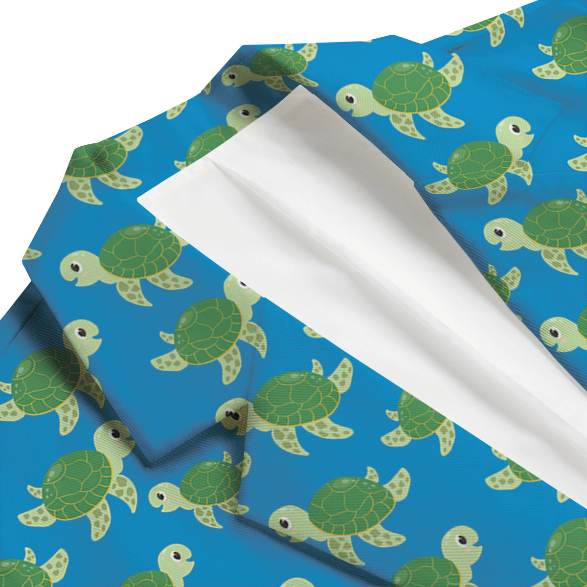 Turtle Cartoon Print Pattern Men's Blazer-grizzshop