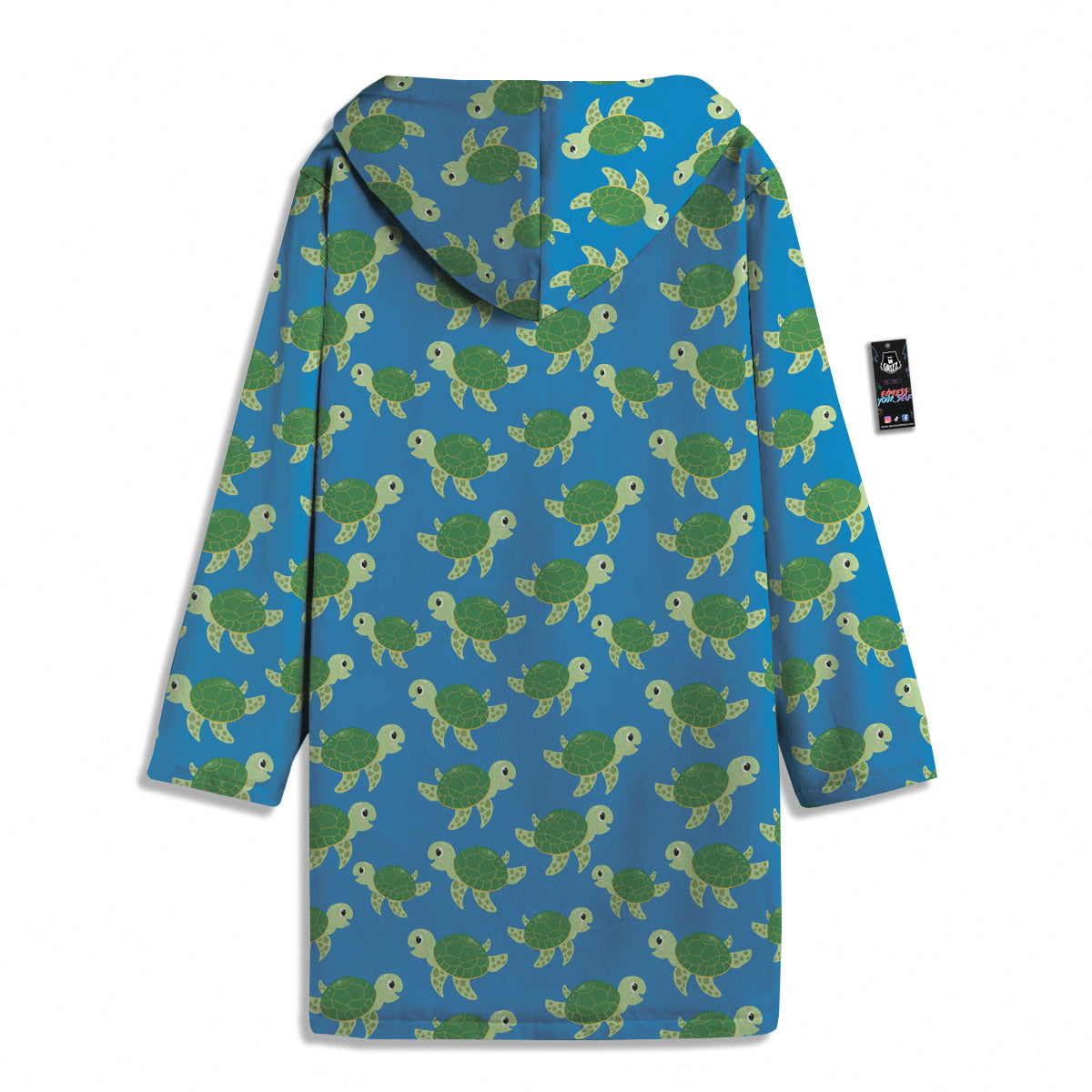 Turtle Cartoon Print Pattern Men's Windbreaker Jacket-grizzshop