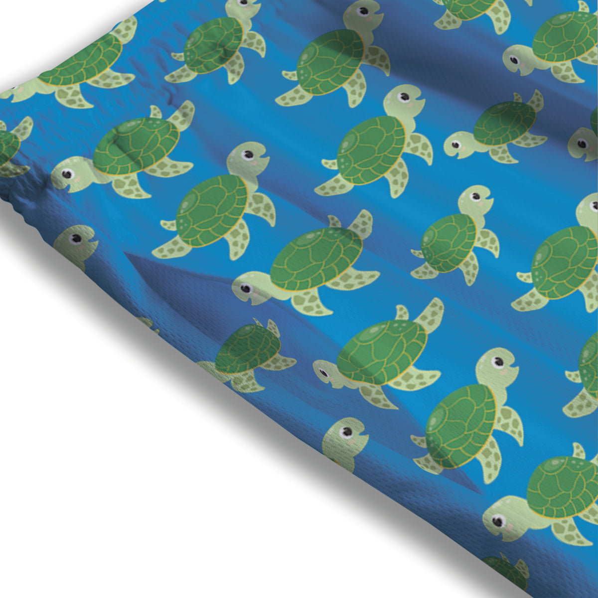 Turtle Cartoon Print Pattern Mesh Shorts-grizzshop