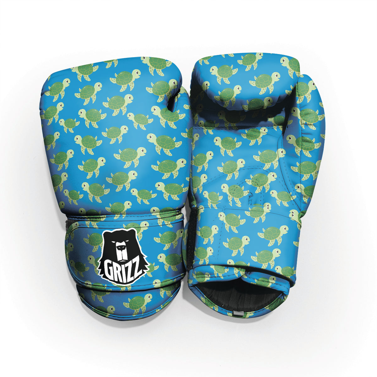 Turtle Cartoon Print Pattern Sparring Gloves-grizzshop