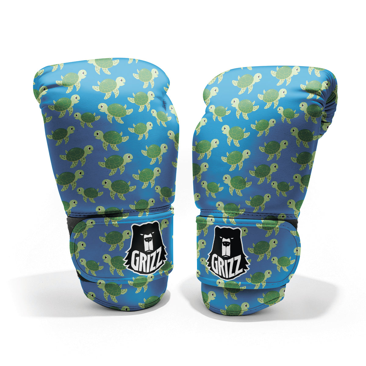 Turtle Cartoon Print Pattern Sparring Gloves-grizzshop