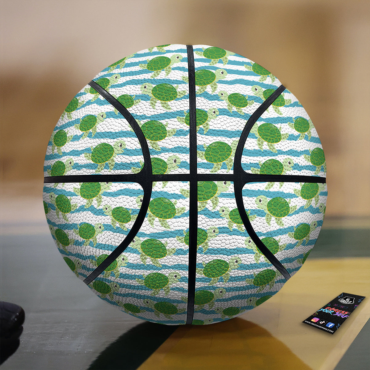 Turtle Cute Sea Print Pattern Basketball-grizzshop