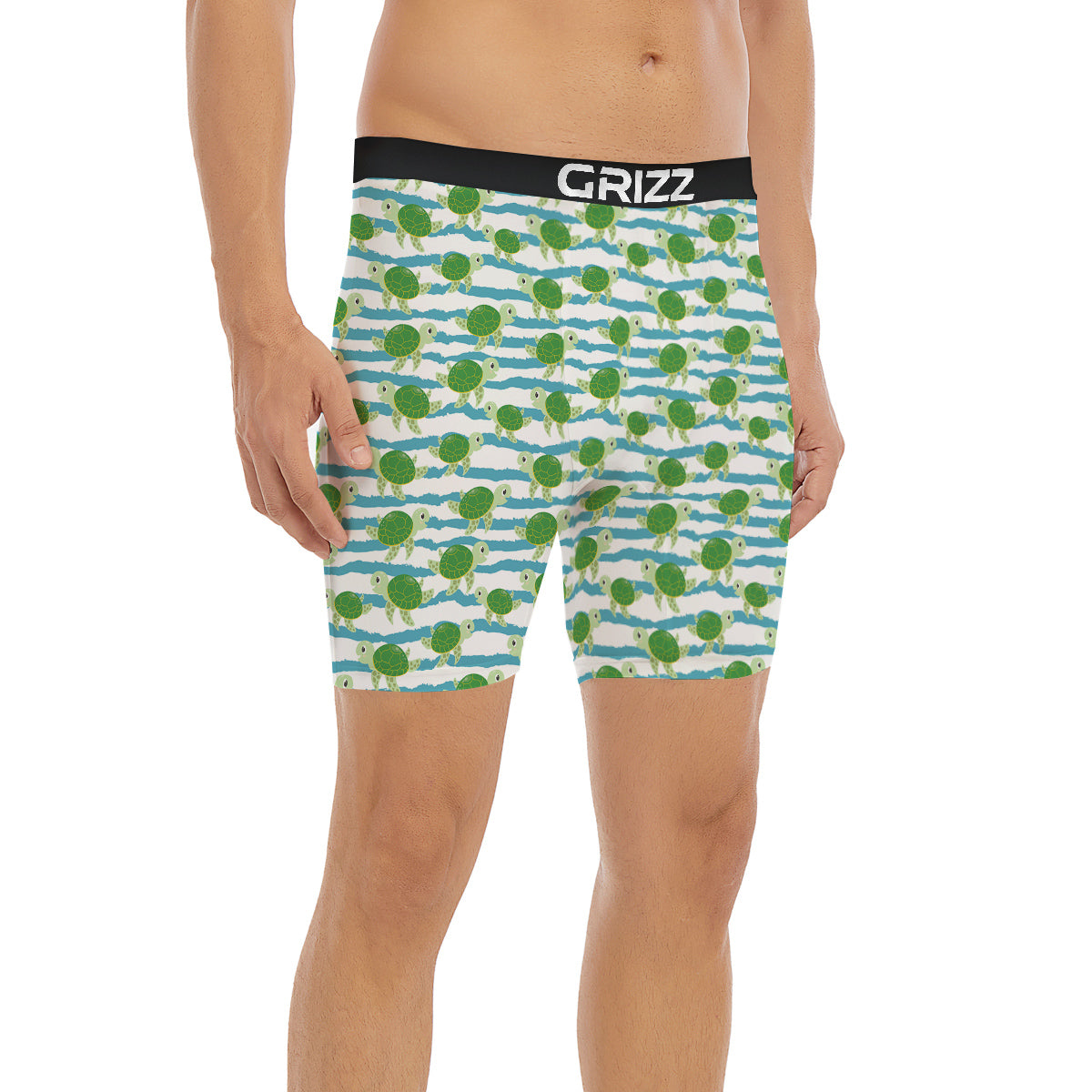 Turtle Cute Sea Print Pattern Boxer Briefs-grizzshop