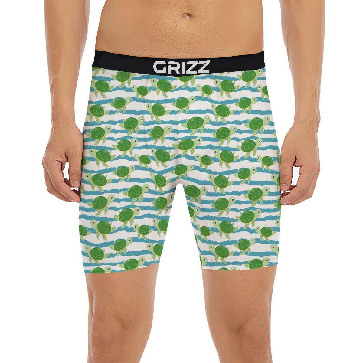 Turtle Cute Sea Print Pattern Boxer Briefs-grizzshop
