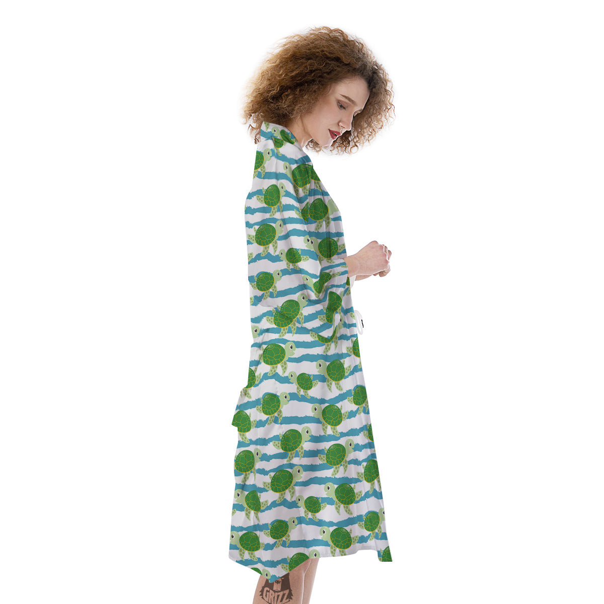 Turtle Cute Sea Print Pattern Kimono-grizzshop