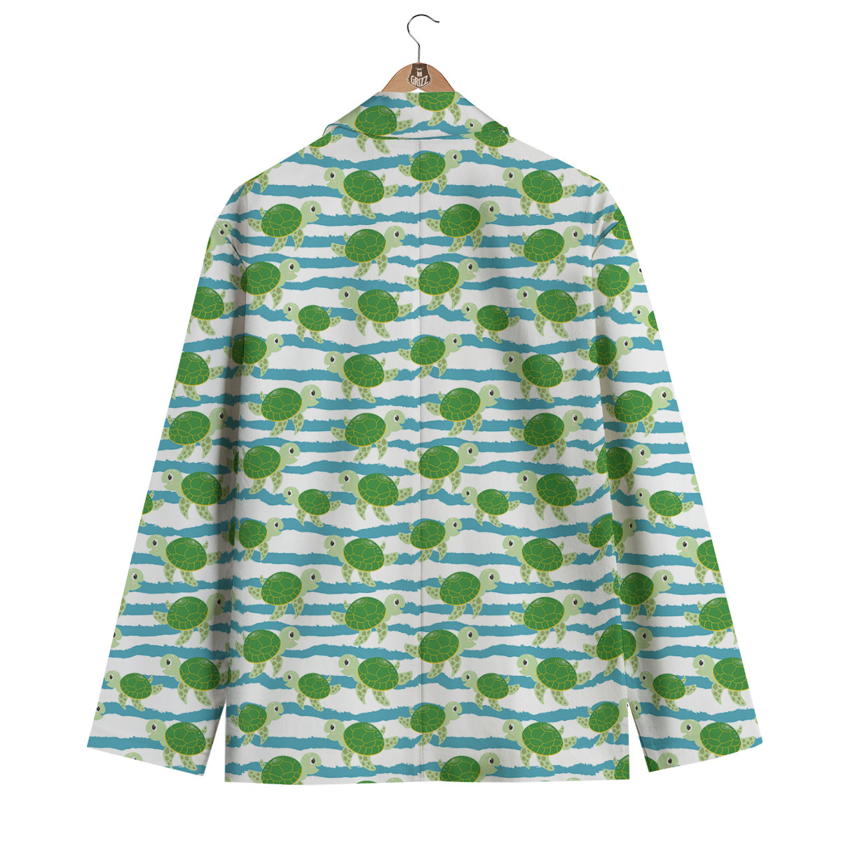Turtle Cute Sea Print Pattern Men's Blazer-grizzshop