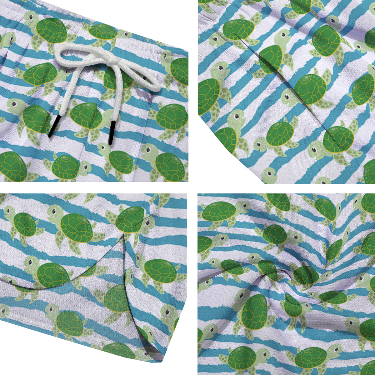 Turtle Cute Sea Print Pattern Men's Running Shorts-grizzshop