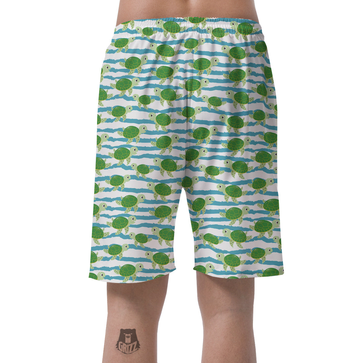 Turtle Cute Sea Print Pattern Men's Shorts-grizzshop