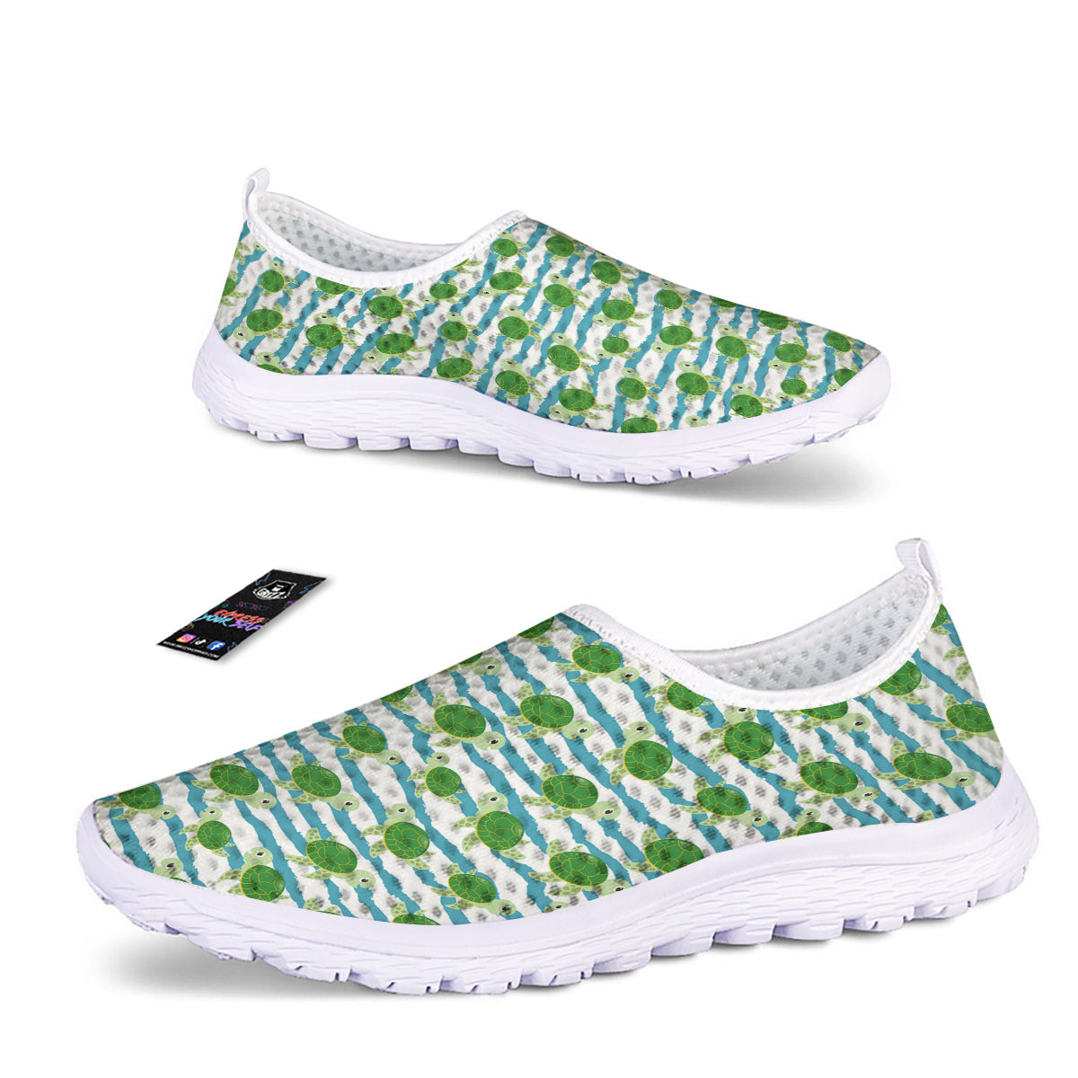 Turtle Cute Sea Print Pattern Nurse Shoes-grizzshop