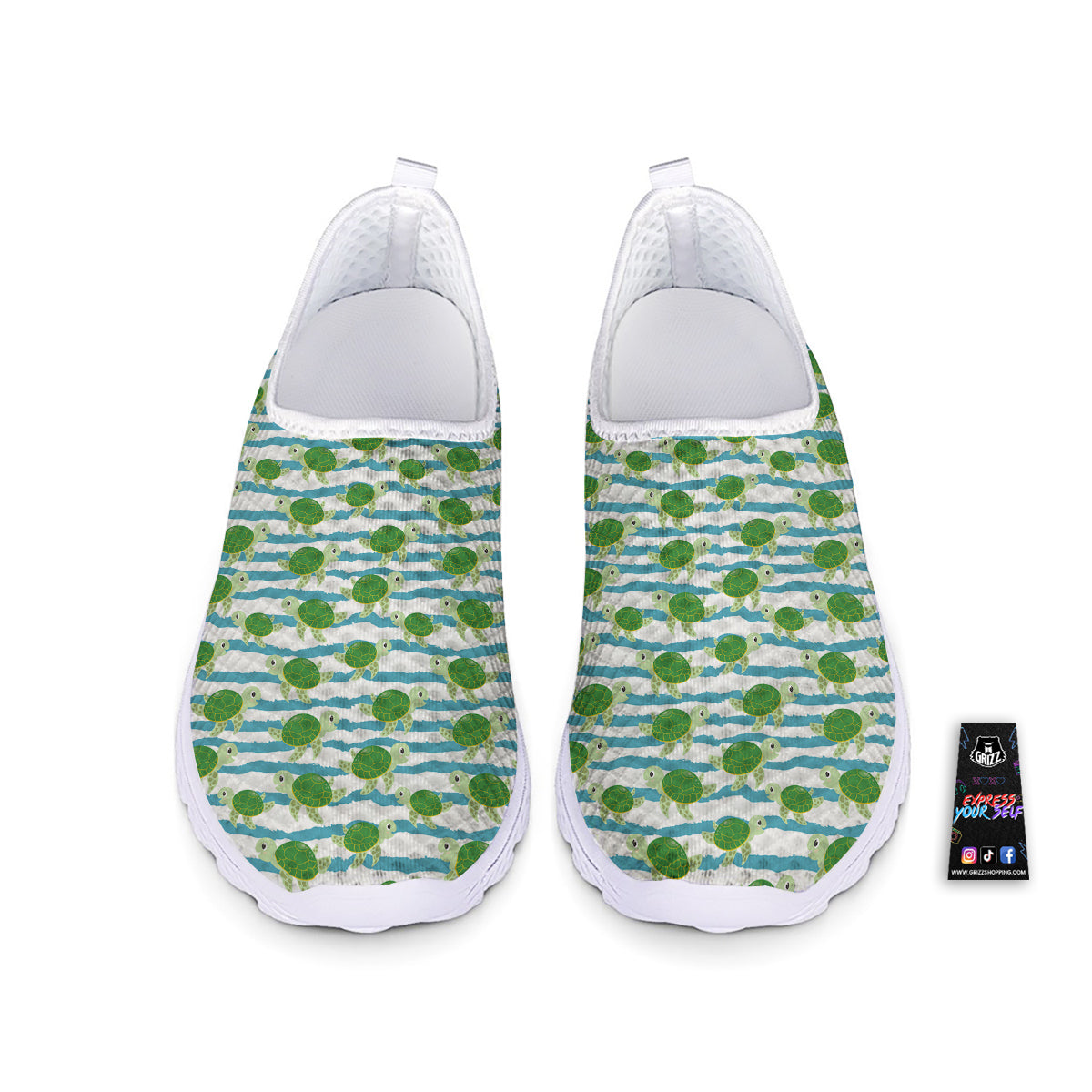 Turtle Cute Sea Print Pattern Nurse Shoes-grizzshop
