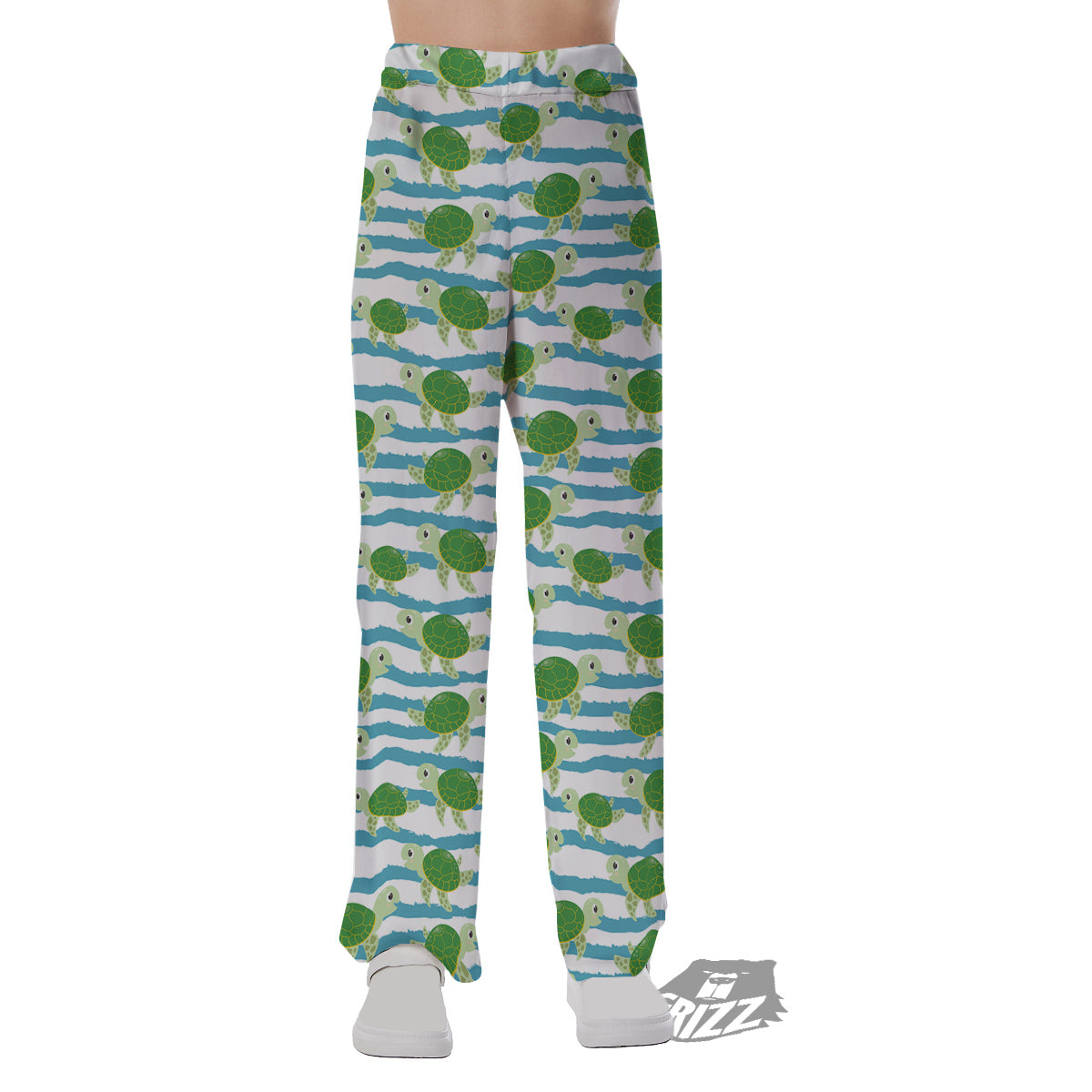 Turtle Cute Sea Print Pattern Pajama Pants-grizzshop