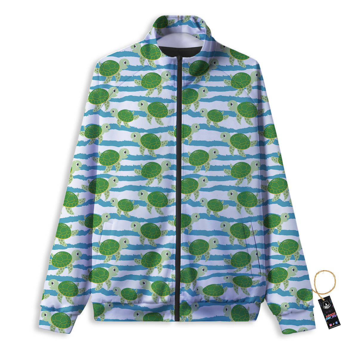 Turtle Cute Sea Print Pattern Track Jacket-grizzshop