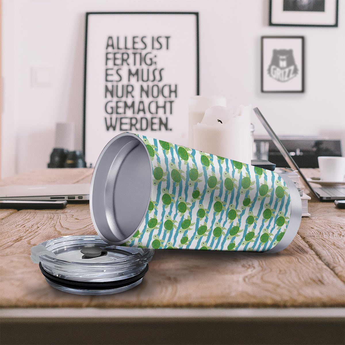 Turtle Cute Sea Print Pattern Tumbler-grizzshop