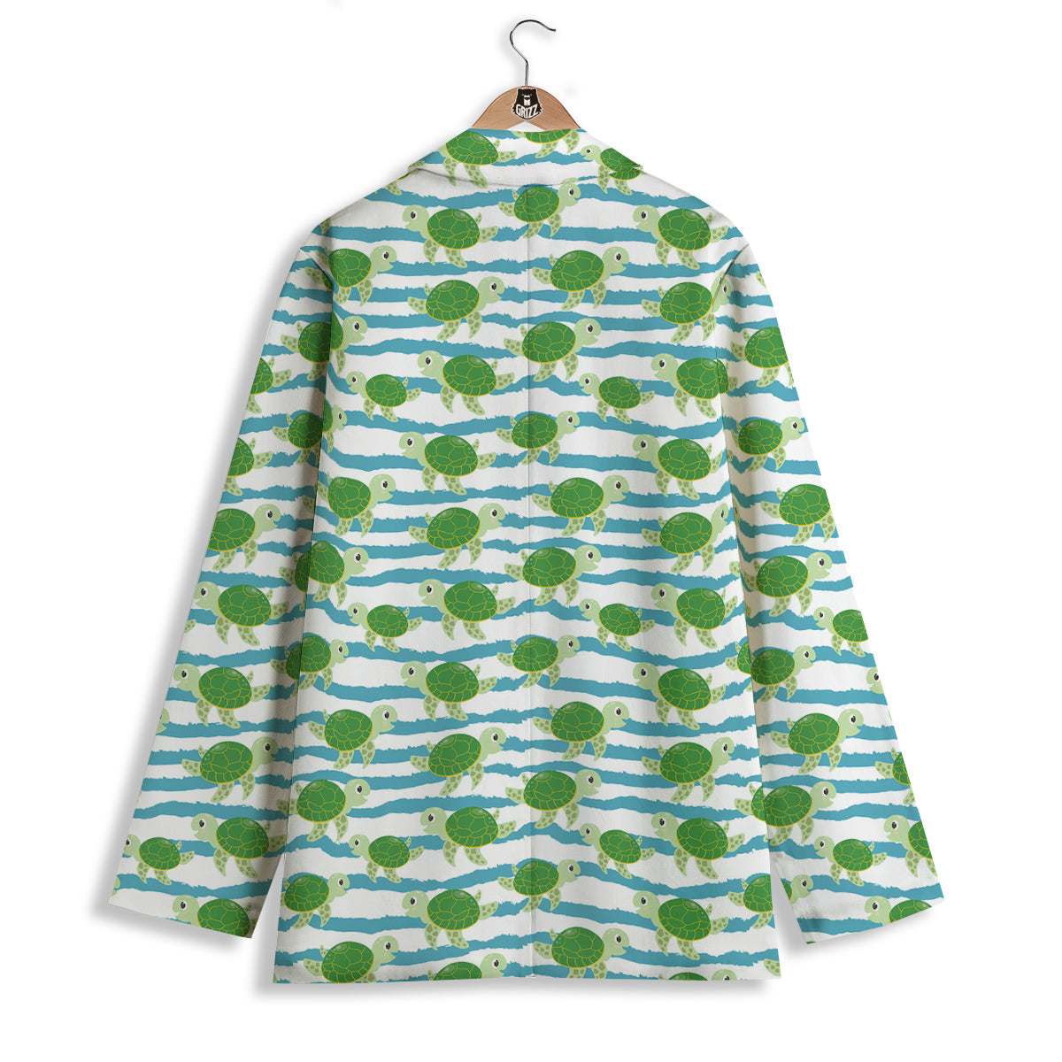 Turtle Cute Sea Print Pattern Women's Blazer-grizzshop