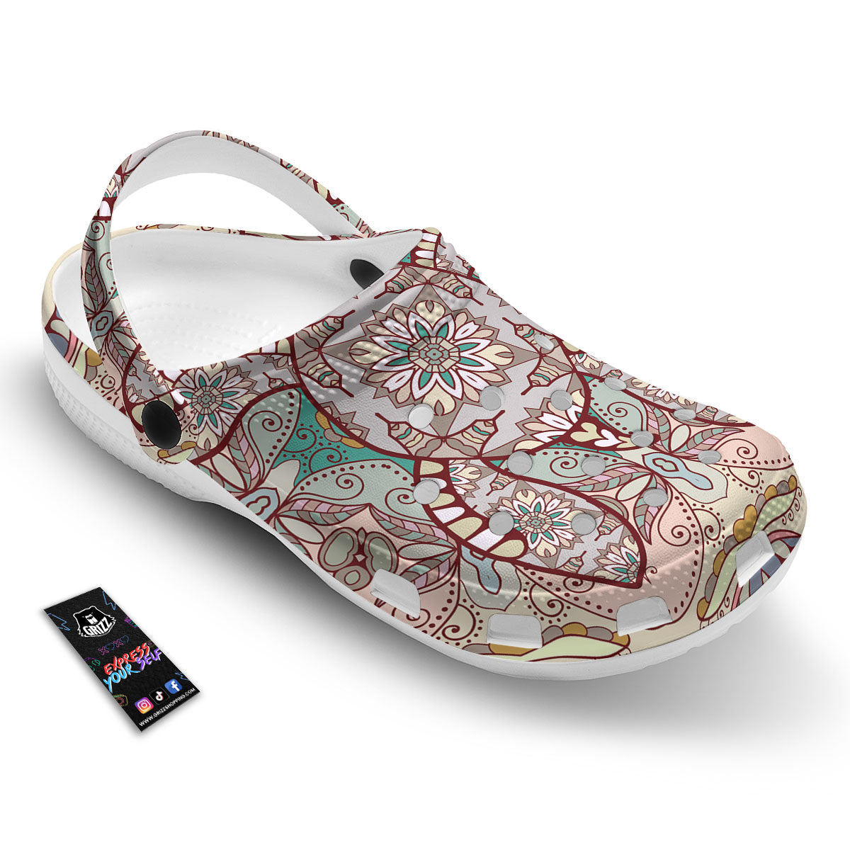 Turtle Polynesian Sea Print Clog-grizzshop
