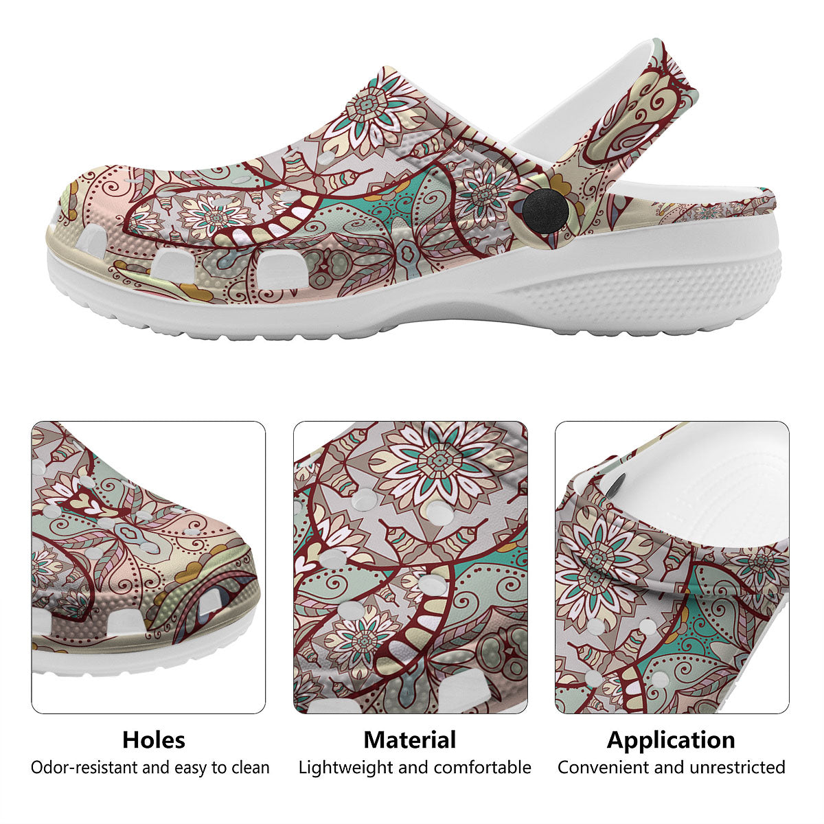 Turtle Polynesian Sea Print Clog-grizzshop