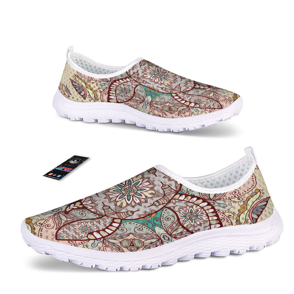 Turtle Polynesian Sea Print Nurse Shoes-grizzshop