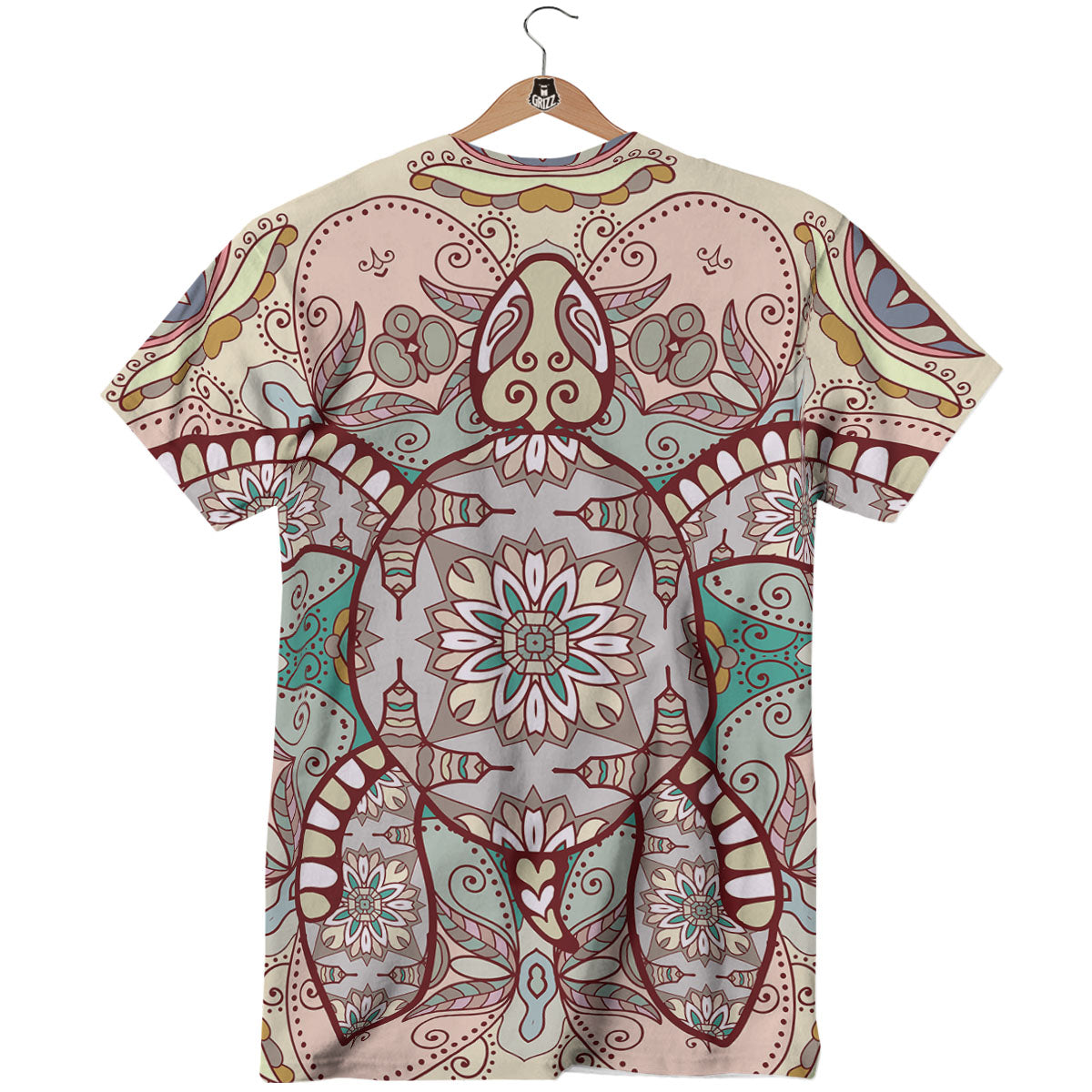 Turtle Polynesian Sea Print T-Shirt-grizzshop