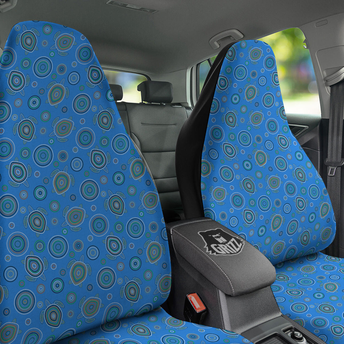 Turtle Sea Aboriginal Print Pattern Car Seat Covers-grizzshop