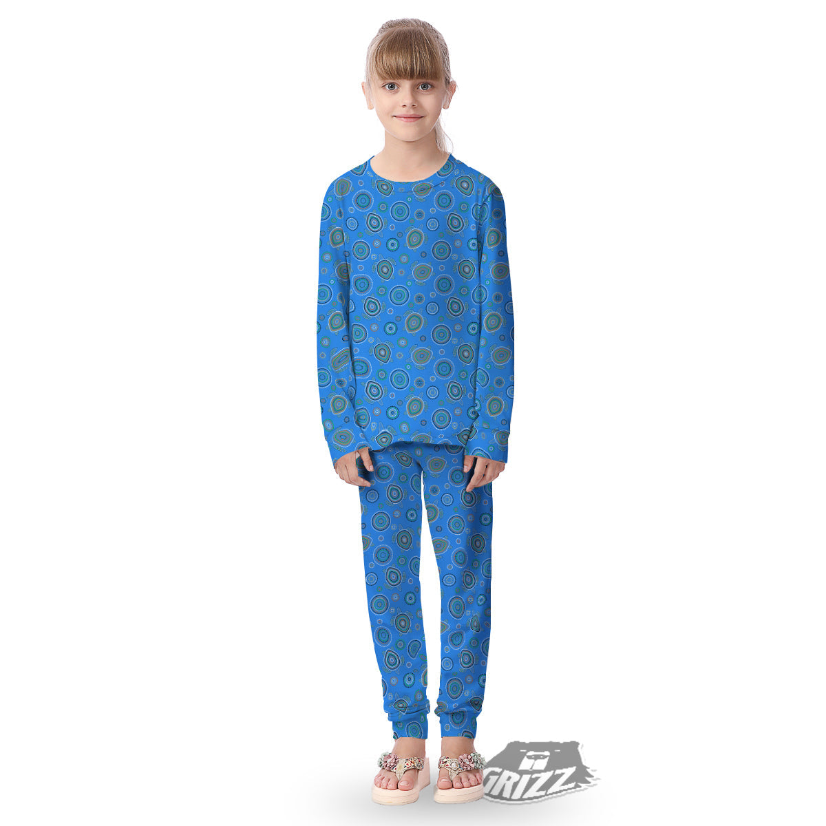 Turtle Sea Aboriginal Print Pattern Kid's Pajamas-grizzshop