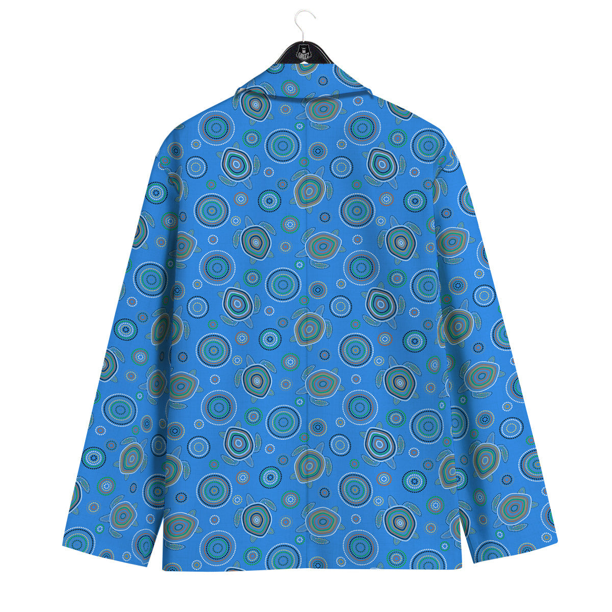 Turtle Sea Aboriginal Print Pattern Men's Sport Coat-grizzshop