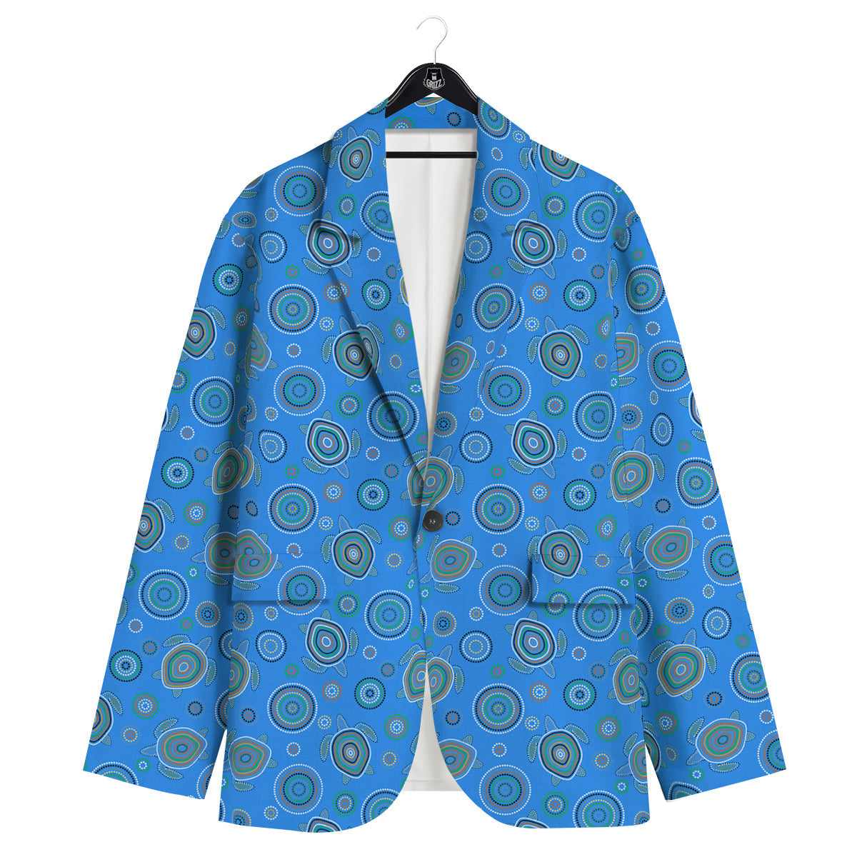 Turtle Sea Aboriginal Print Pattern Men's Sport Coat-grizzshop