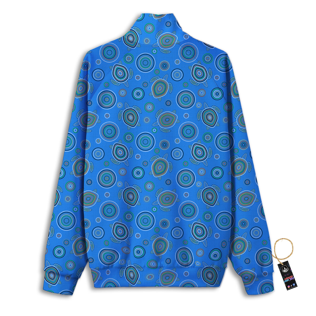 Turtle Sea Aboriginal Print Pattern Track Jacket-grizzshop