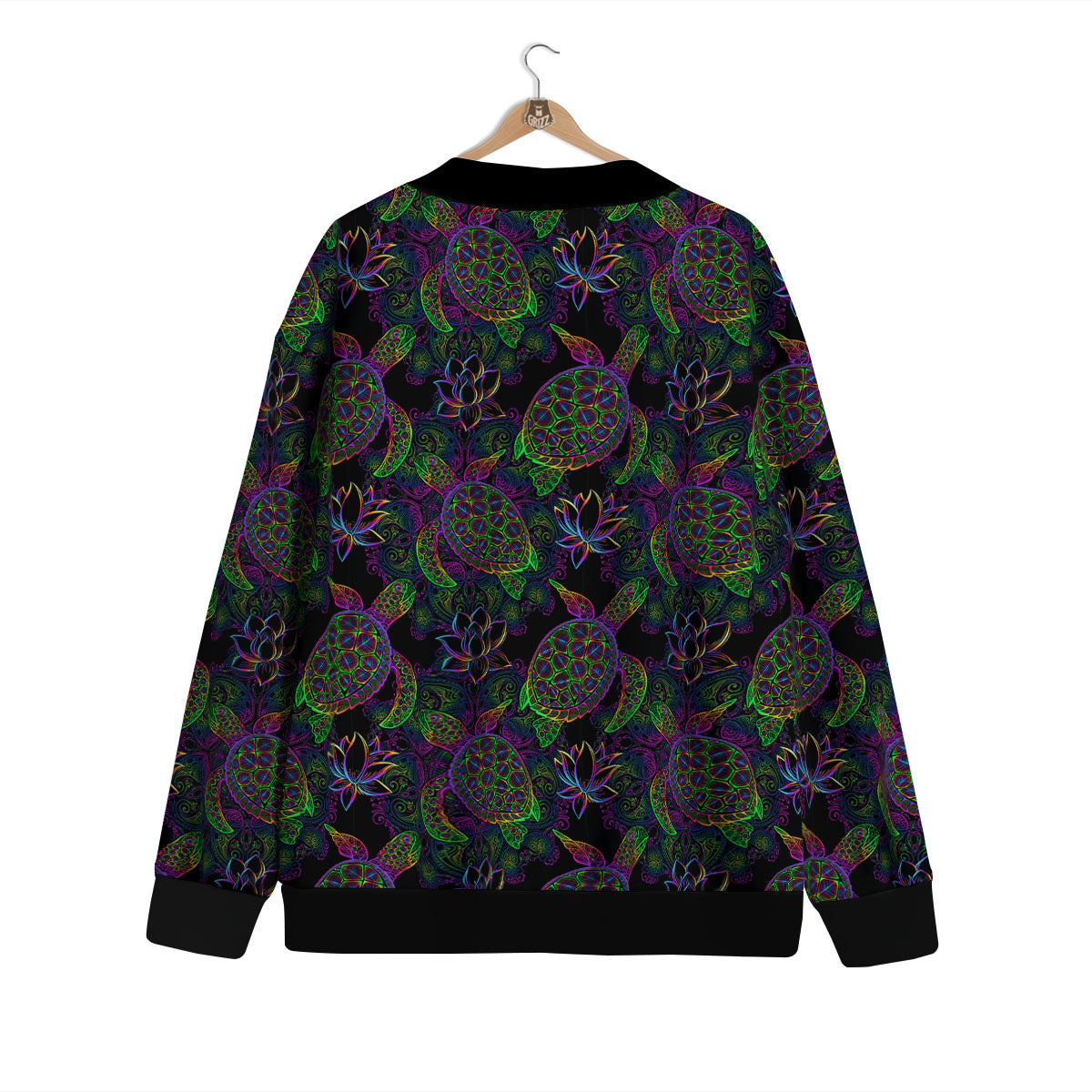 Turtle Sea Psychedelic Print Pattern Cardigan-grizzshop