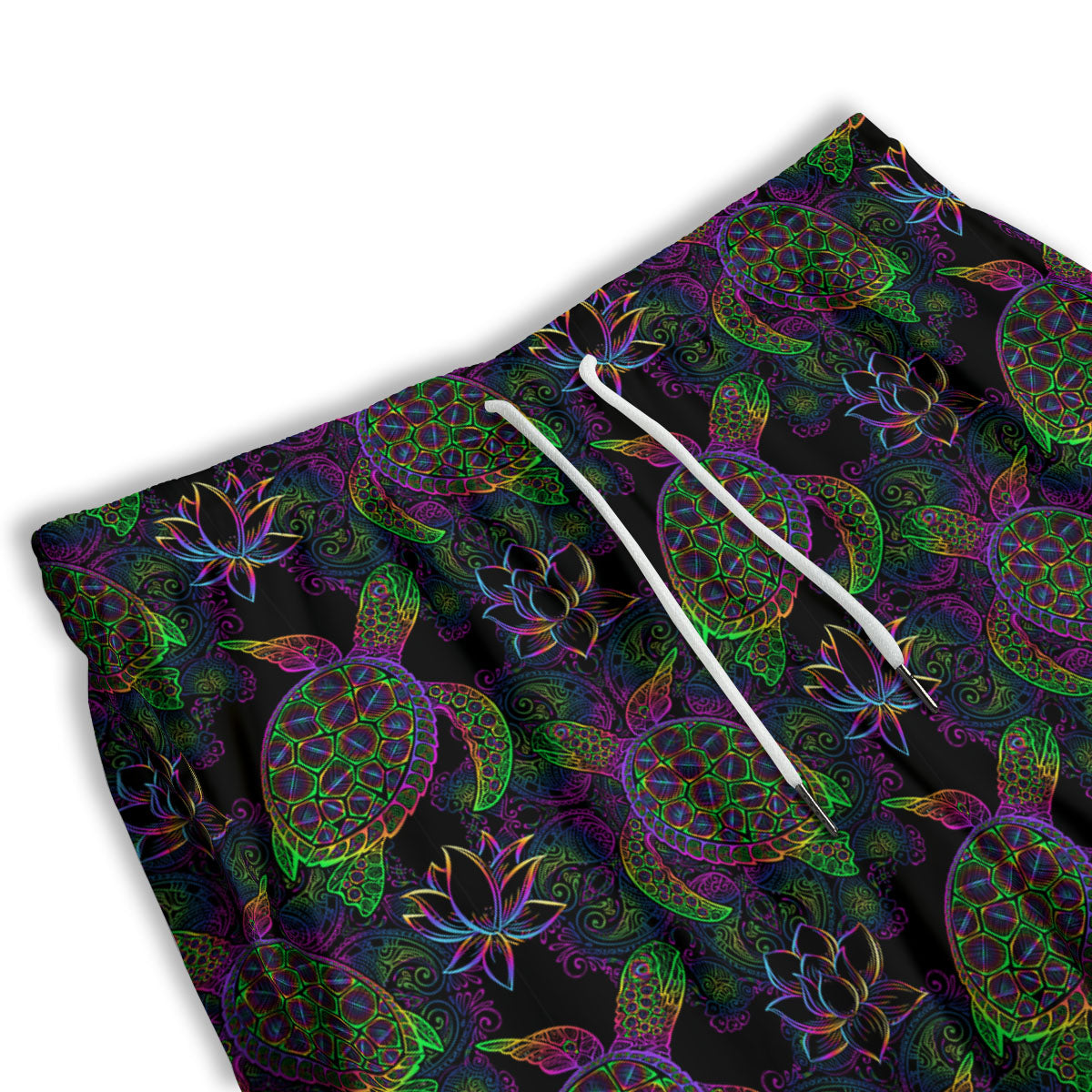 Turtle Sea Psychedelic Print Pattern Men's Athletic Shorts