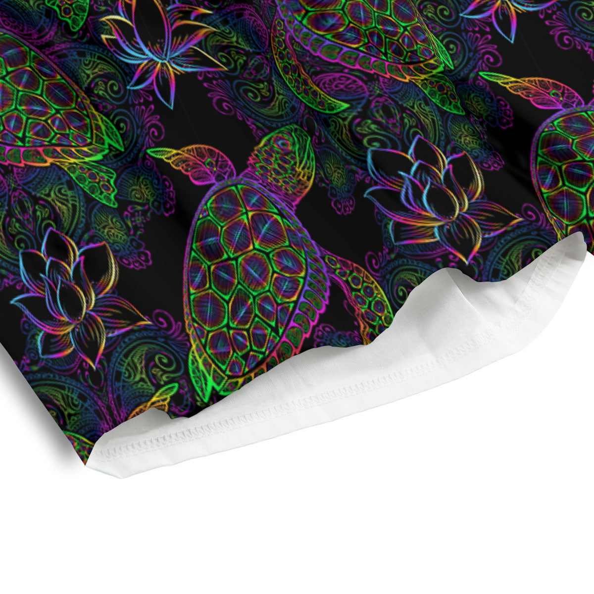 Turtle Sea Psychedelic Print Pattern Men's Athletic Shorts