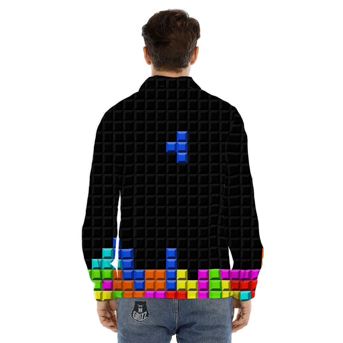 Turtle Sea Psychedelic Print Pattern Men's Dress Shirts-grizzshop