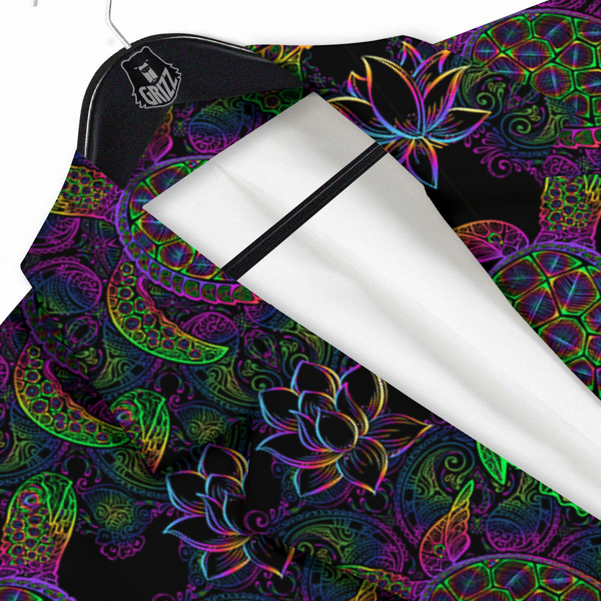 Turtle Sea Psychedelic Print Pattern Men's Sport Coat-grizzshop