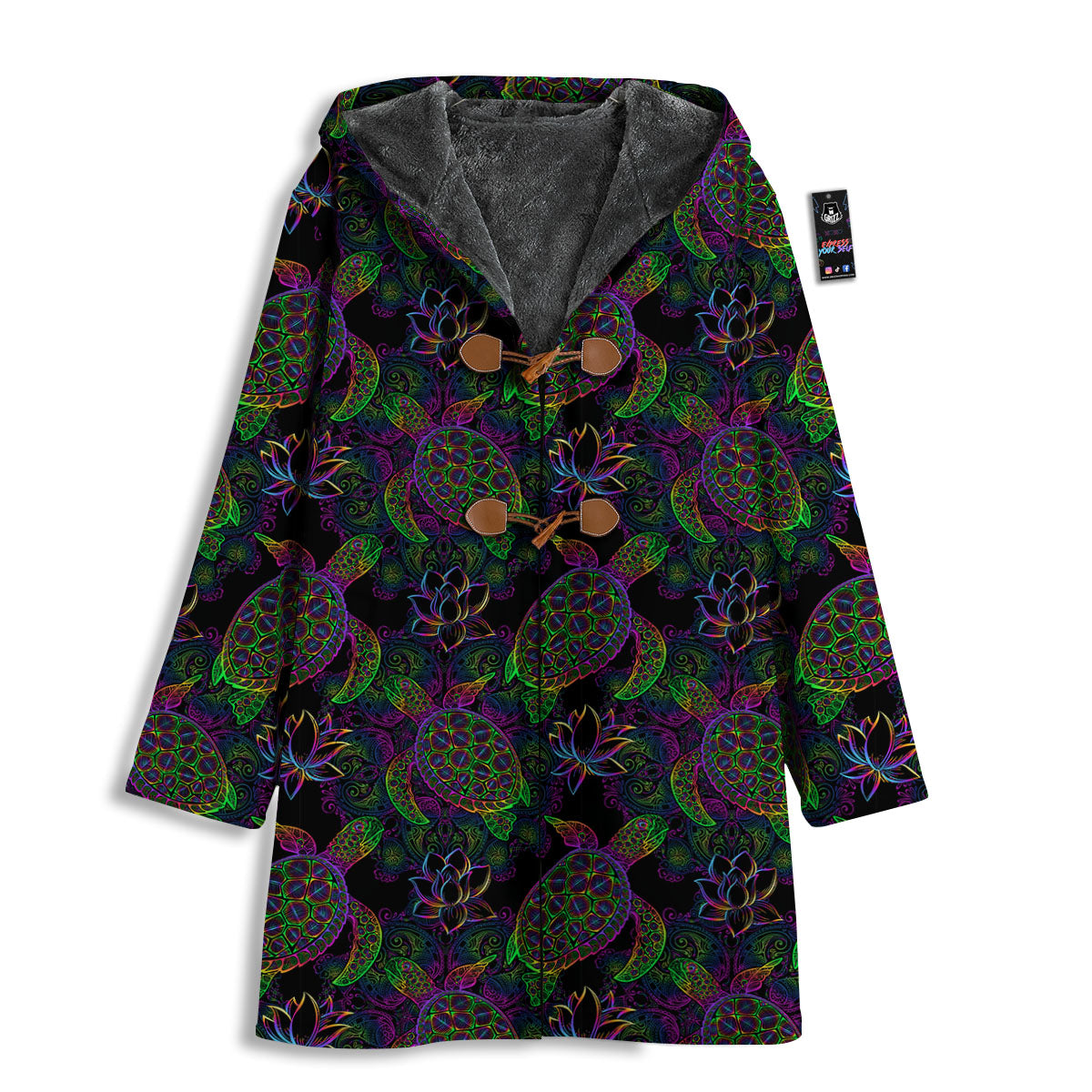 Turtle Sea Psychedelic Print Pattern Men's Windbreaker Jacket-grizzshop