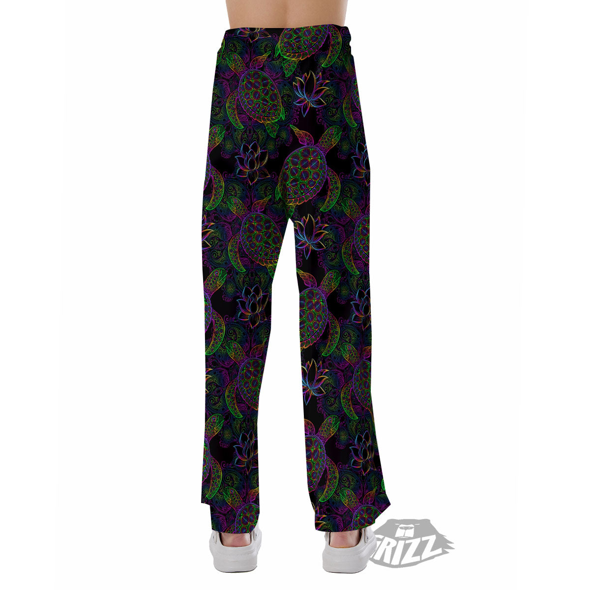 Turtle Sea Psychedelic Print Pattern Pajama Pants-grizzshop