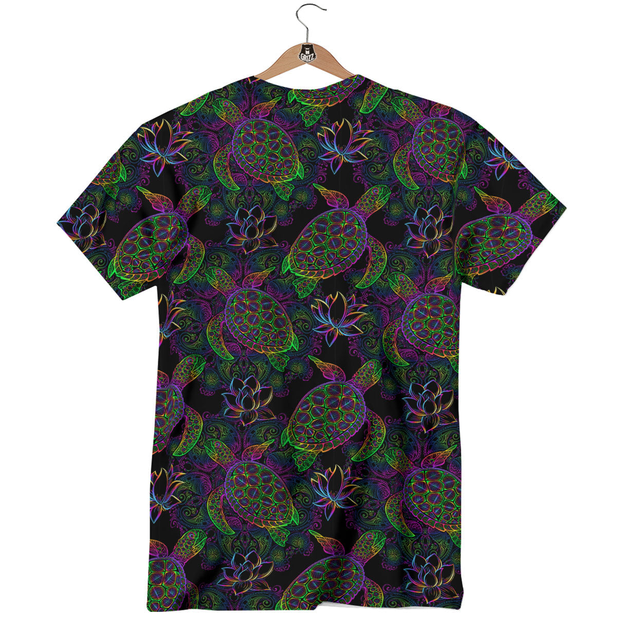 Turtle Sea Psychedelic Print Pattern T-Shirt-grizzshop