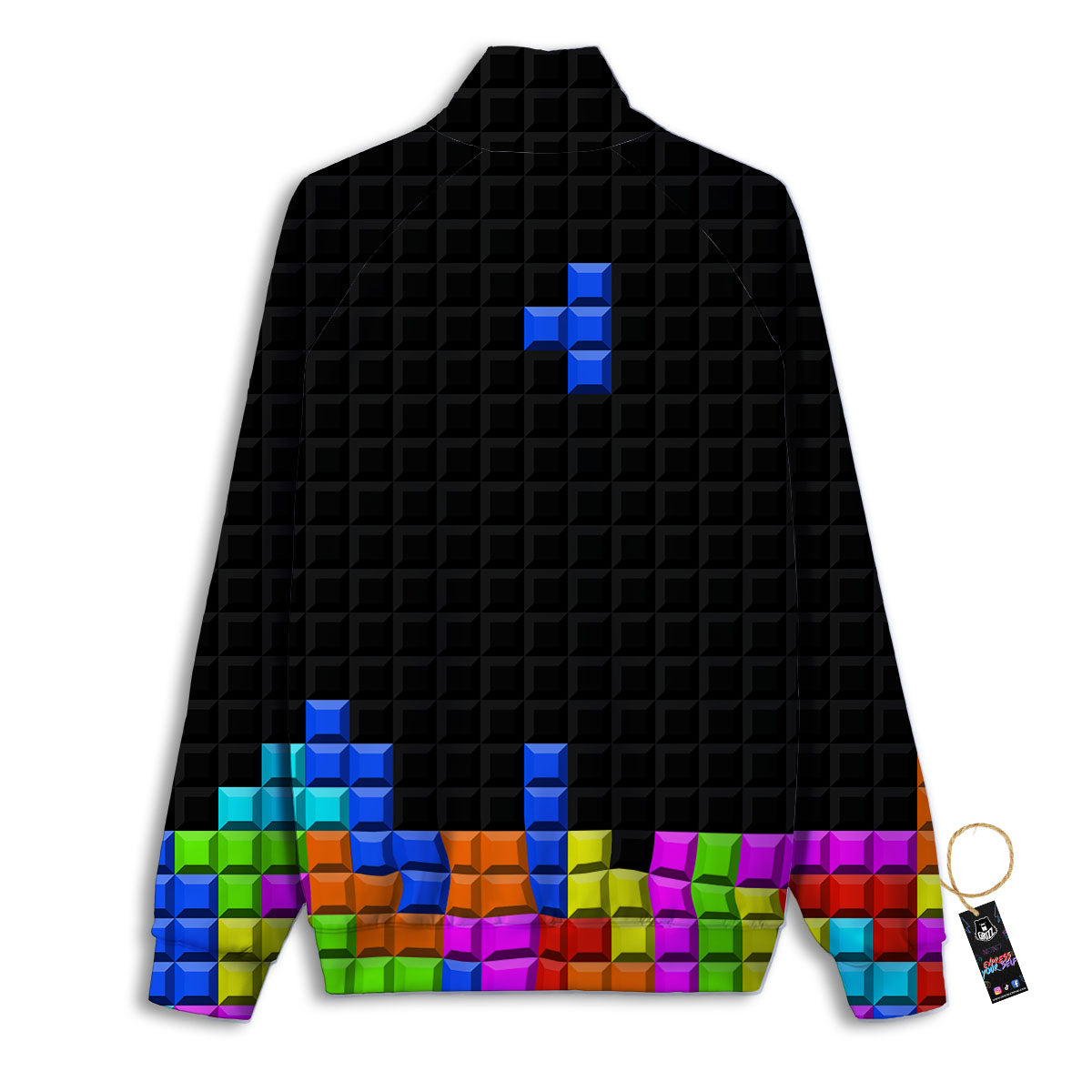 Turtle Sea Psychedelic Print Pattern Track Jacket-grizzshop