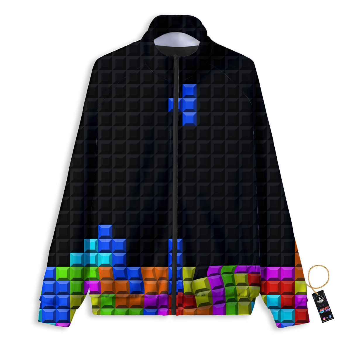 Turtle Sea Psychedelic Print Pattern Track Jacket-grizzshop