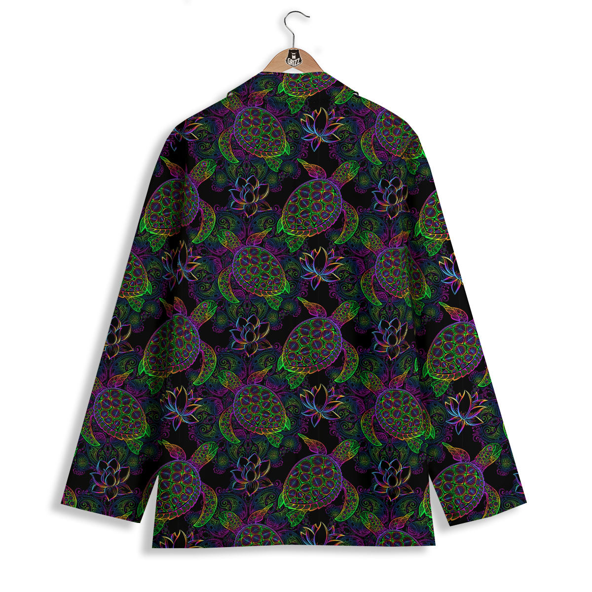 Turtle Sea Psychedelic Print Pattern Women's Blazer-grizzshop