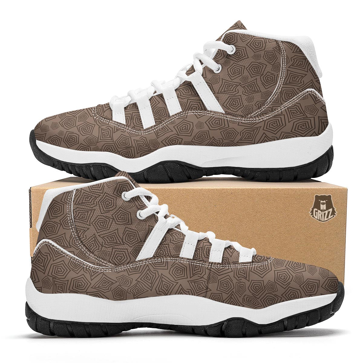 Turtle Shell White Bball Shoes-grizzshop
