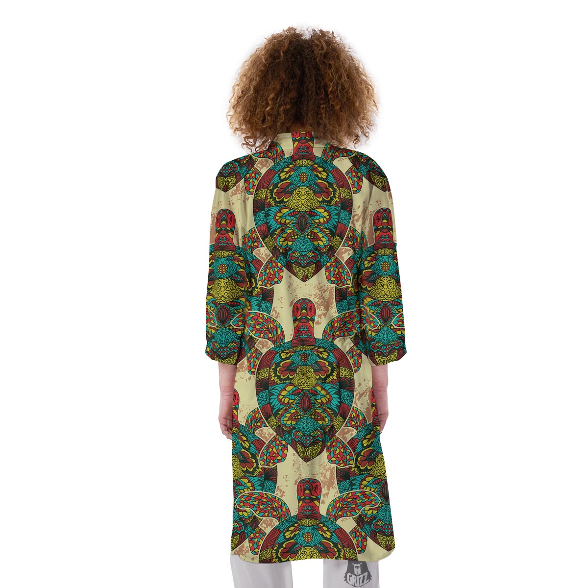 Turtle Tribal Sea Print Pattern Kimono-grizzshop